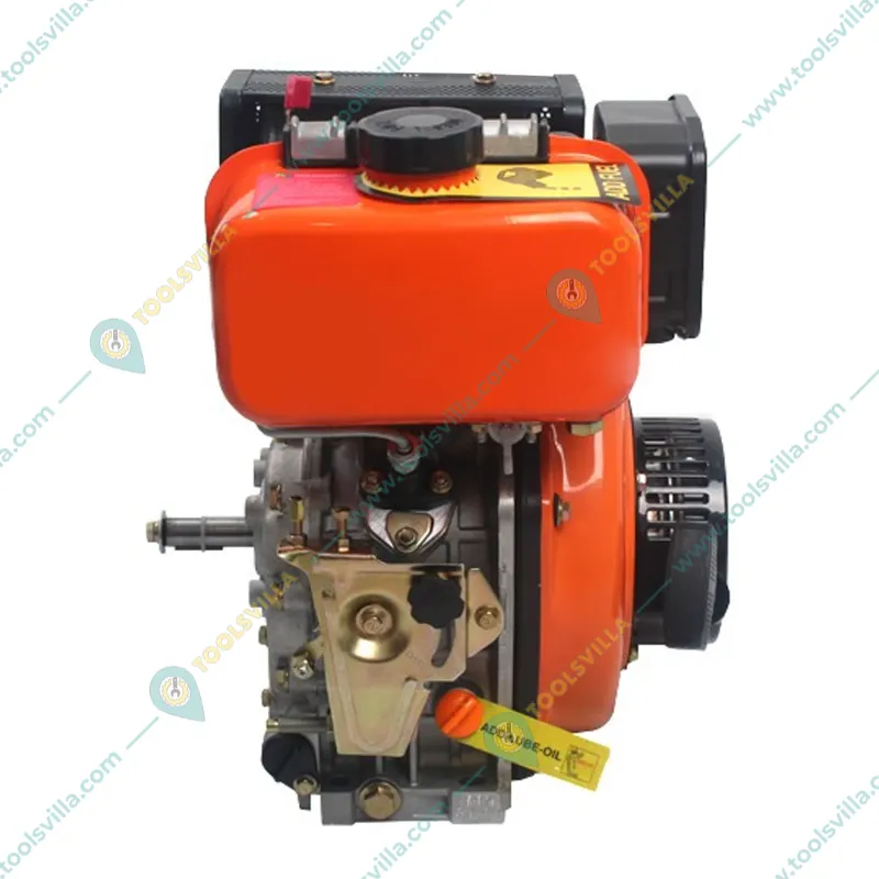 Heavy Duty 236cc (5.5 Hp) 4-Stroke Single Cylinder Recoil Start Diesel Engine With  2.5L Fuel Tank