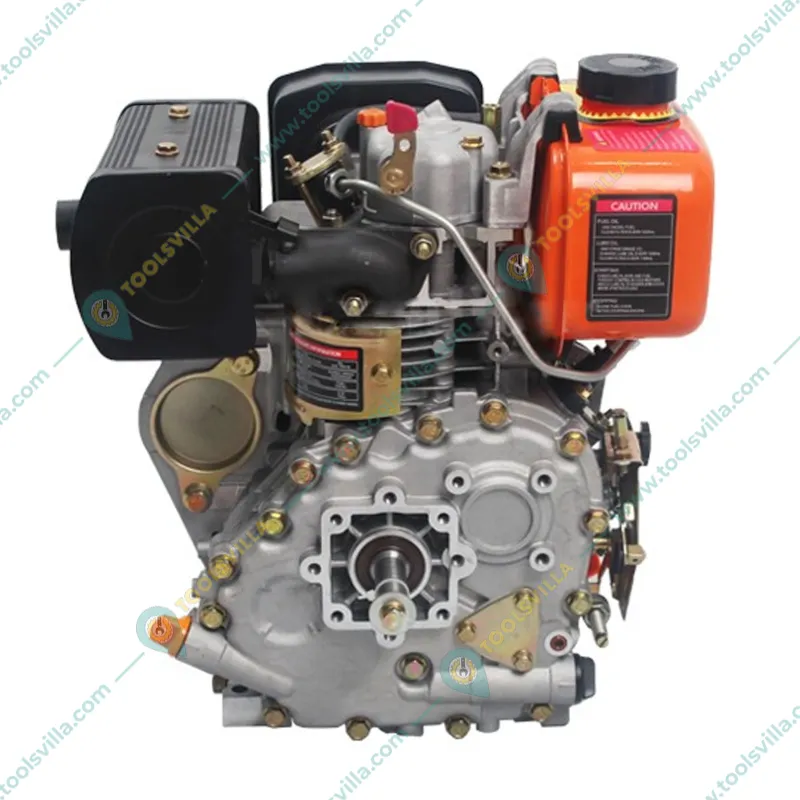 Heavy Duty 236cc (5.5 Hp) 4-Stroke Single Cylinder Recoil Start Diesel Engine With  2.5L Fuel Tank