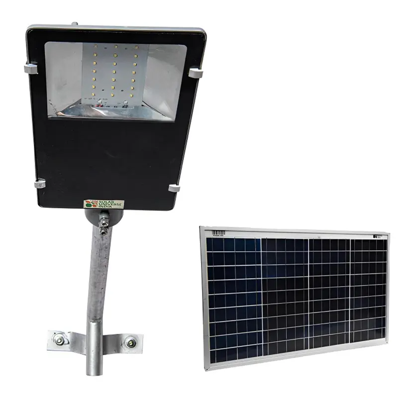 Solar Universe India Semi Integrated Solar Streetlight 24W with Inbuilt Lithium Ion Battery & External Solar Panel Designed For Efficient Outdoor Lighting