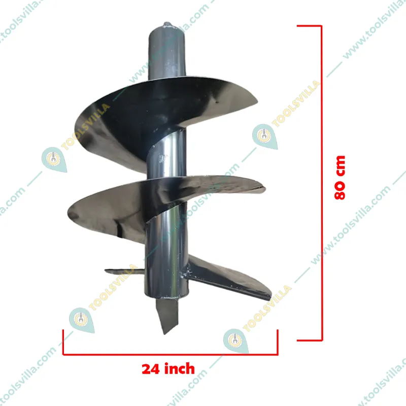 Heavy Duty 24 inch Single Spiral Auger Bit for Earth Auger | Post Hole Digger Machine