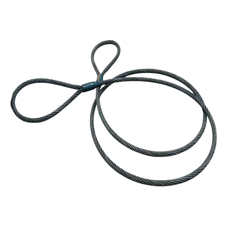 National 24 mm 6 Meter Wire Rope Sling,6x36 IWRC, Single Leg For Lifting, Rigging, and Material Handling
