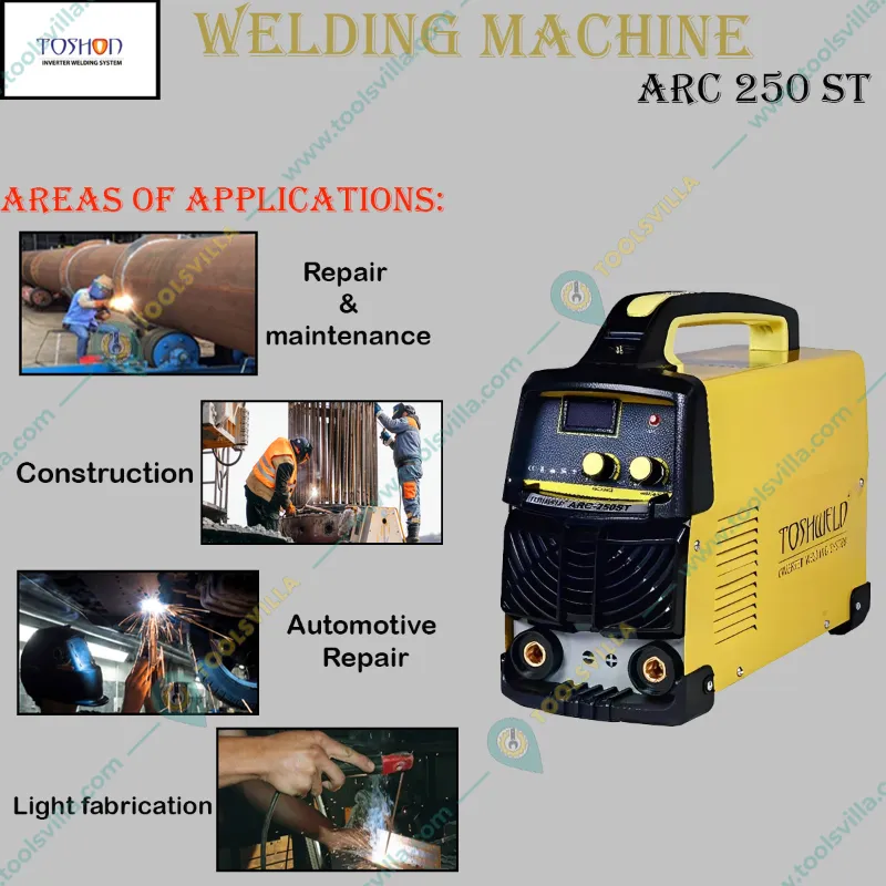 Toshweld ARC 250 ST Single Phase Mosfet Welding Machine, 250 Amp.