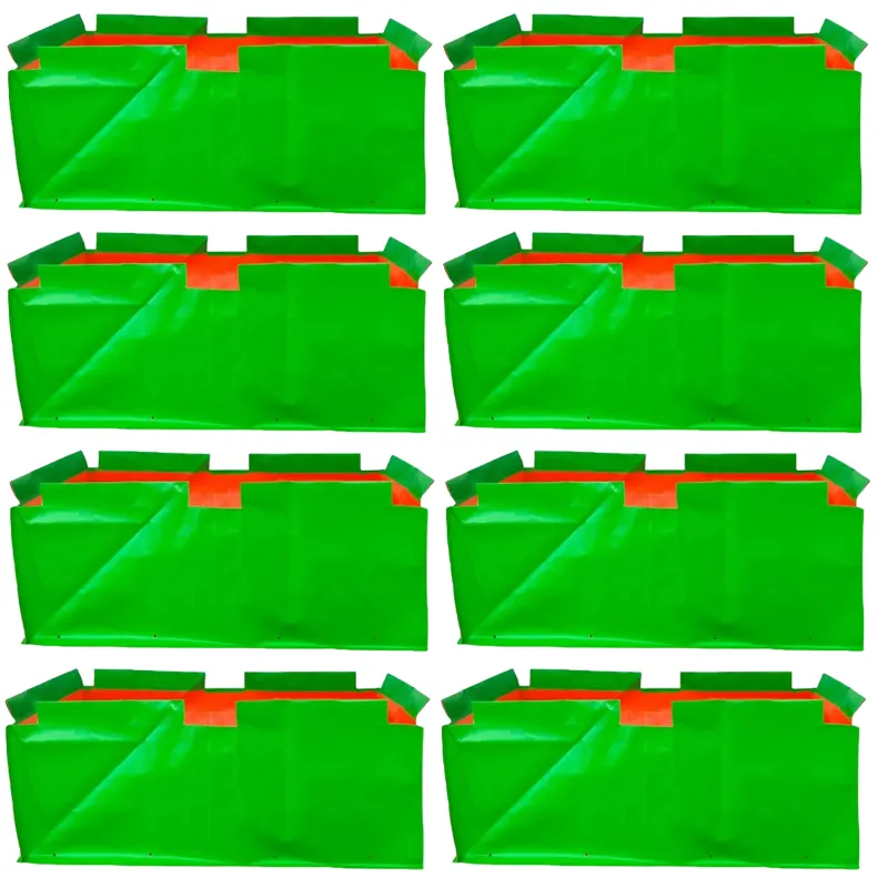 Shiv Biotech 250 GSM 2 x 1 x 1 feet HDPE Rectangular Type, Reusable Grow Bag for Garden and Nursery(Pack-8 pieces)