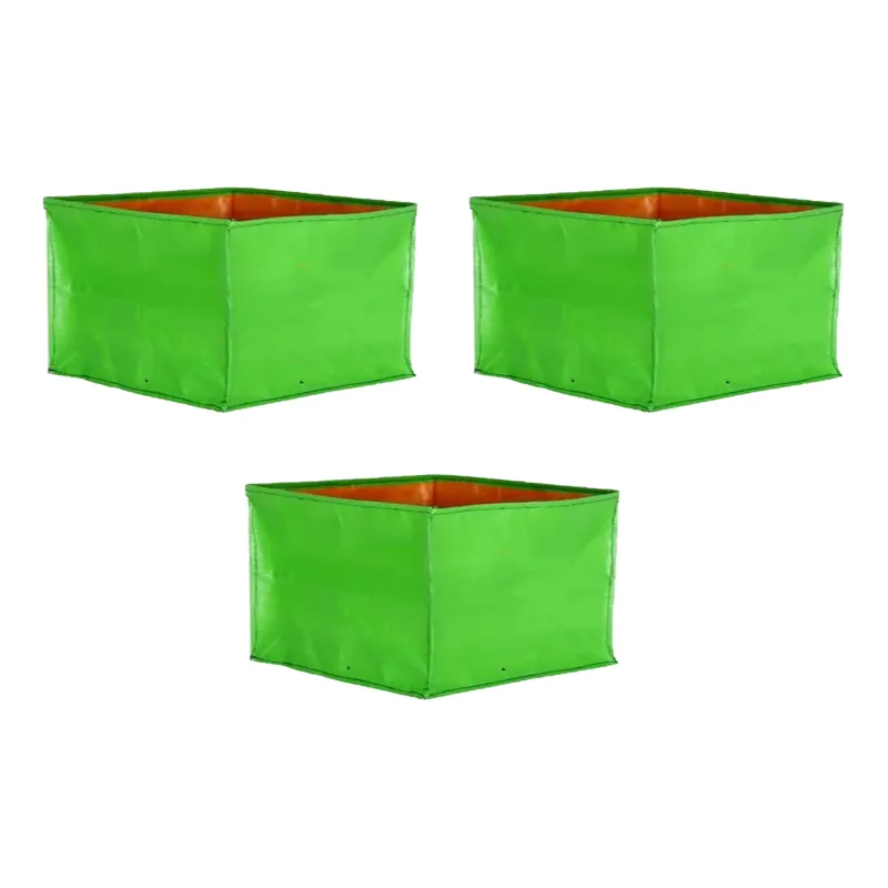 Siddhi 250 GSM 2 x 2 x 0.5 feet HDPE Square Type Grow Bag for Garden and Nursery