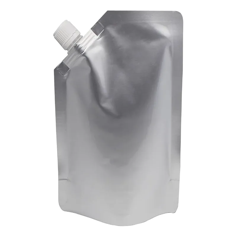 50 Pcs of Aluminium Three Side Seal Spout Pouch, 250 ml Capacity