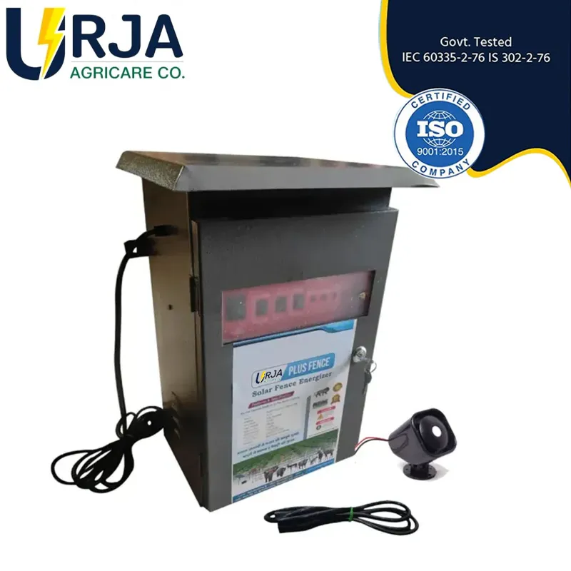 Urja 25 KV 100 Acre Metal Body Power Fence Solar Zatka Machine for 70 Acre with Cable, Siren and 2 Piece Warning Plates (1 Year Warranty on Machine)