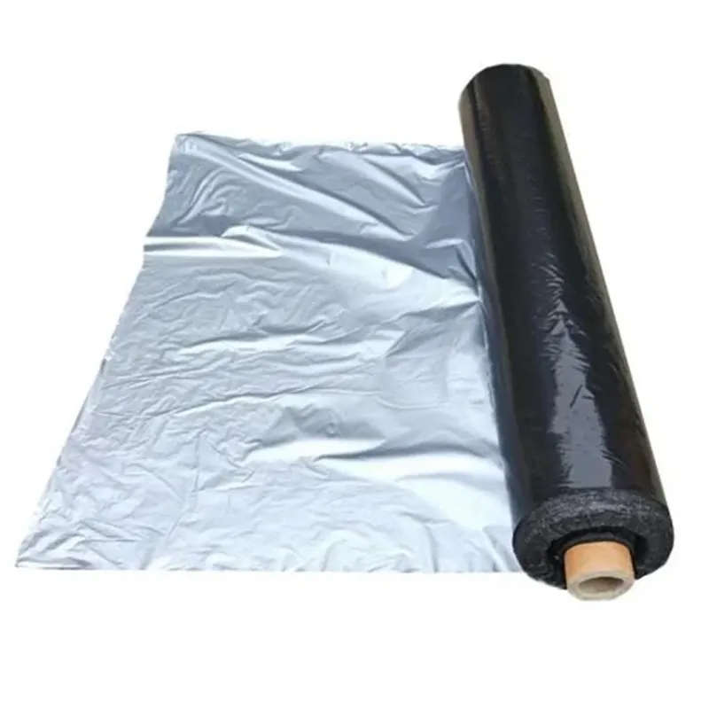 High Quality 25 micron, 1 meter x 1200 feet  Black and Silver Mulching Sheet for Agriculture, Garden, and Nursery