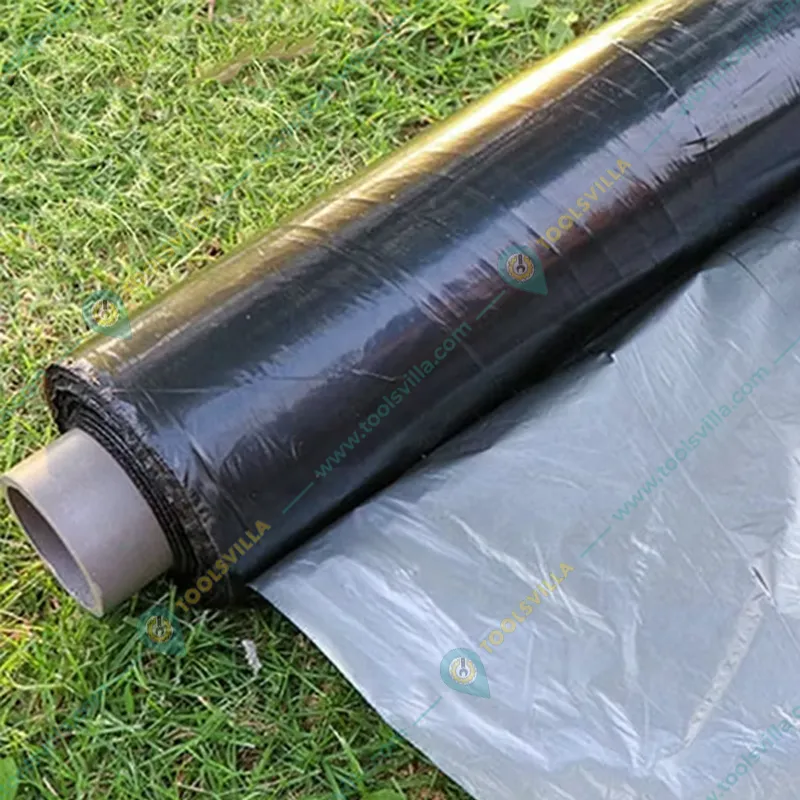 High Quality 25 micron, 1 meter x 1200 feet  Black and Silver Mulching Sheet for Agriculture, Garden, and Nursery