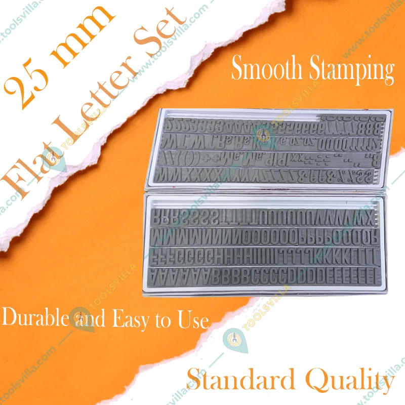 25 mm Flat Letter Set For Manual And Semi Automatic Stamping Machine