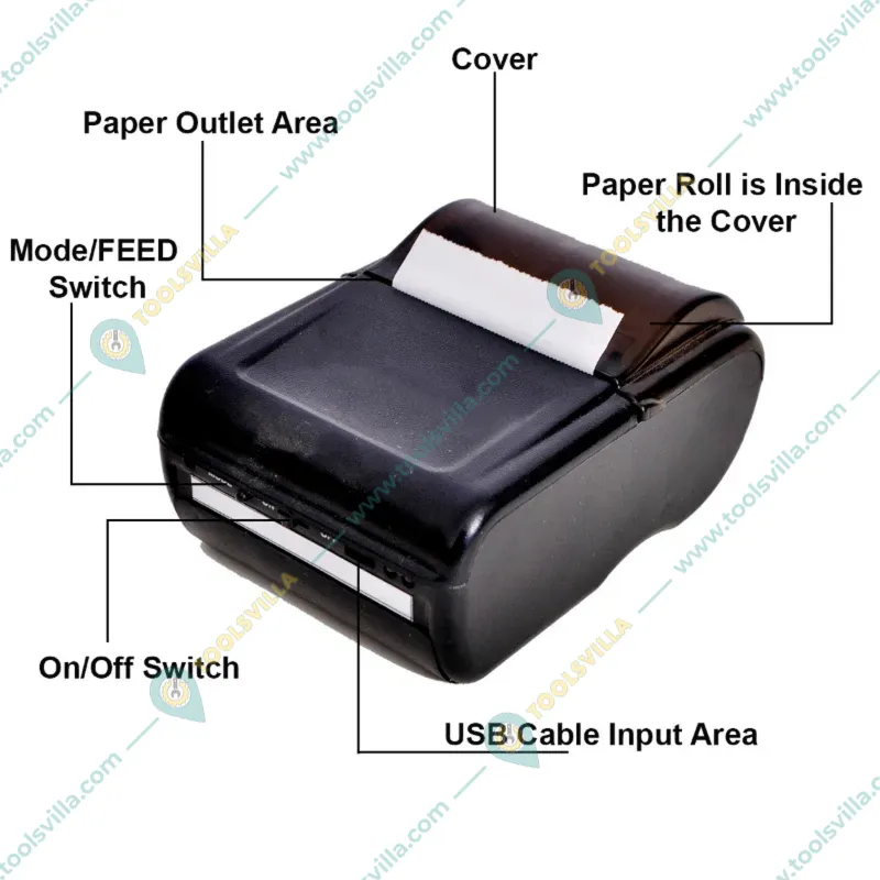 Economy 2600, 2 inch Wireless Thermal Printer with Free Accessories and 1 Year Warranty