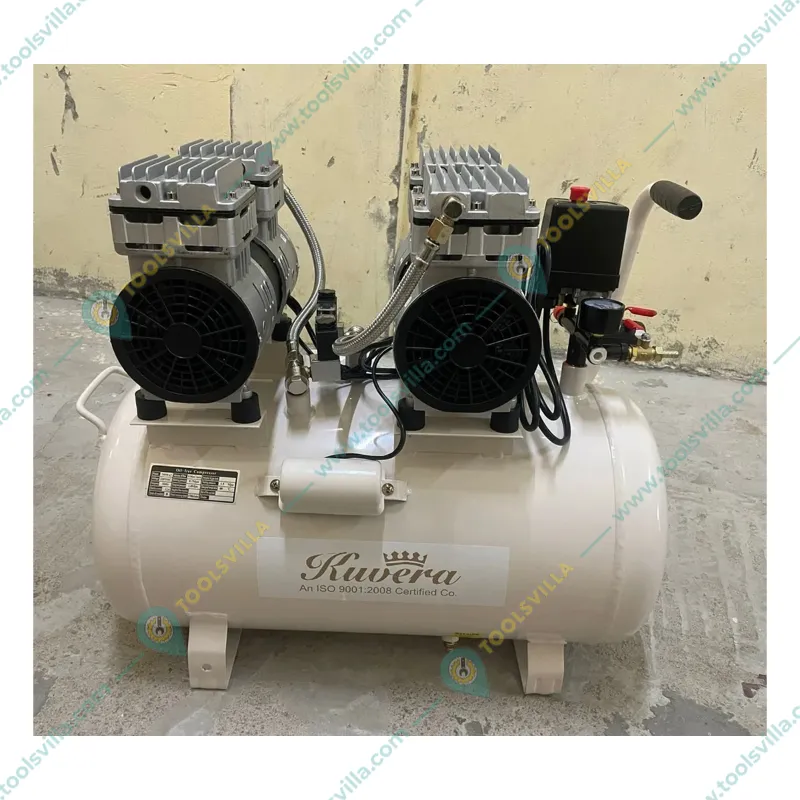 50 Litres Oil Free Air Compressor With 750W x 2 Motor, 116 psi Max. Pressure