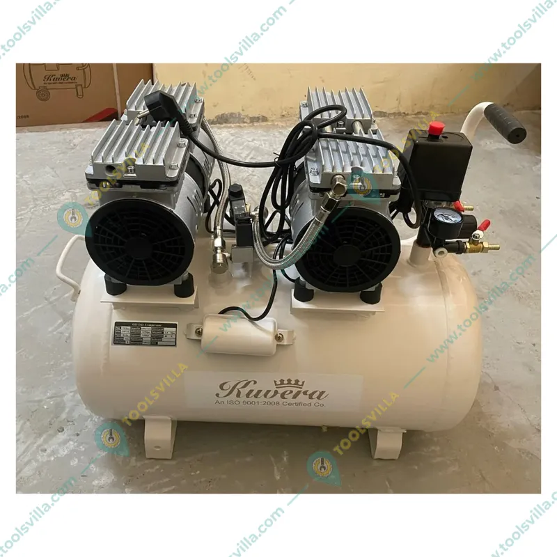 50 Litres Oil Free Air Compressor With 750W x 2 Motor, 116 psi Max. Pressure