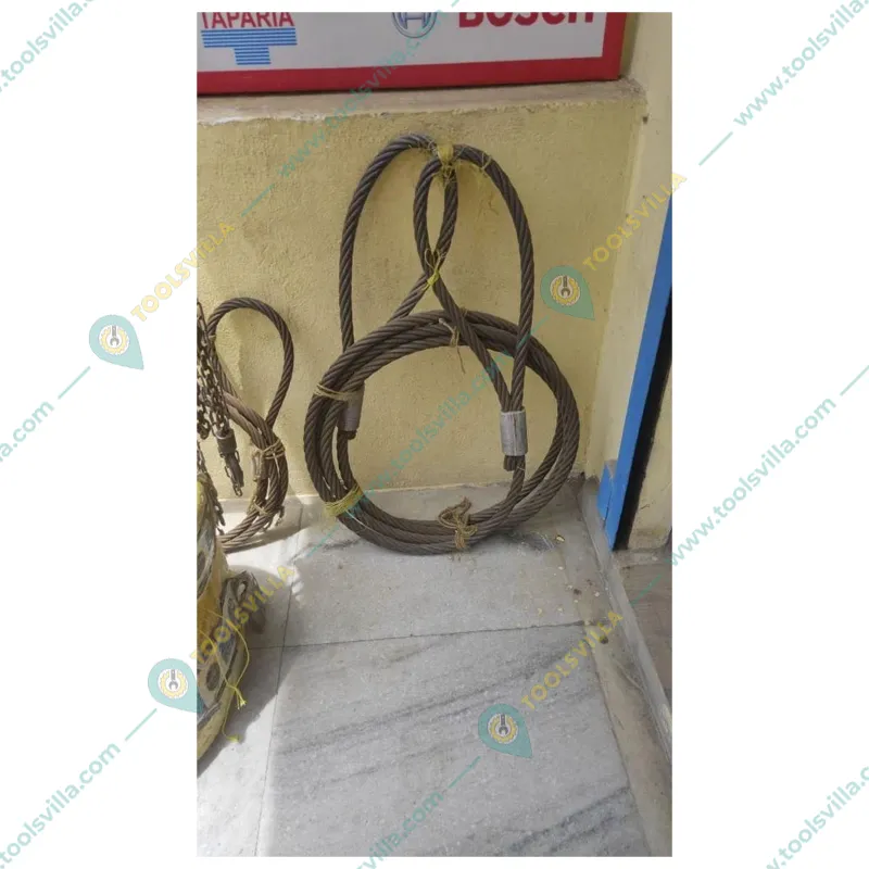 National 28 mm 10 Meter Wire Rope Sling,6x37 IWRC, Single Leg For Lifting, Rigging, and Material Handling