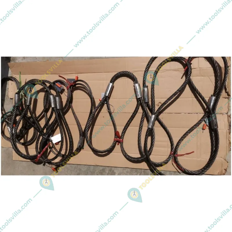 National 28 mm 10 Meter Wire Rope Sling,6x37 IWRC, Single Leg For Lifting, Rigging, and Material Handling