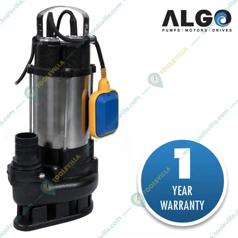 Algo 2 HP Single Phase Sendra Series Waste Water Sewage Pump, 20M Head, 50x30mm - 1 Year Warranty (SV-15/D15 S)