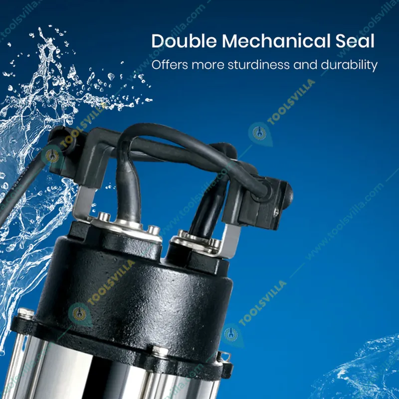 Crompton 2 HP Three Phase Sewage Submersible Pump, 49ft Max Head, 600 LPM Discharge (STPM22-15) - 1 Year Warranty