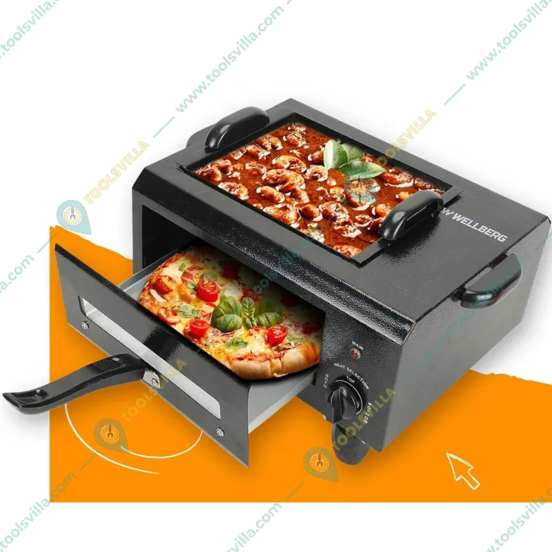  Wellberg Commercial 2 in 1 Electric Tandoor 1500W with Tawa Multi Purposes