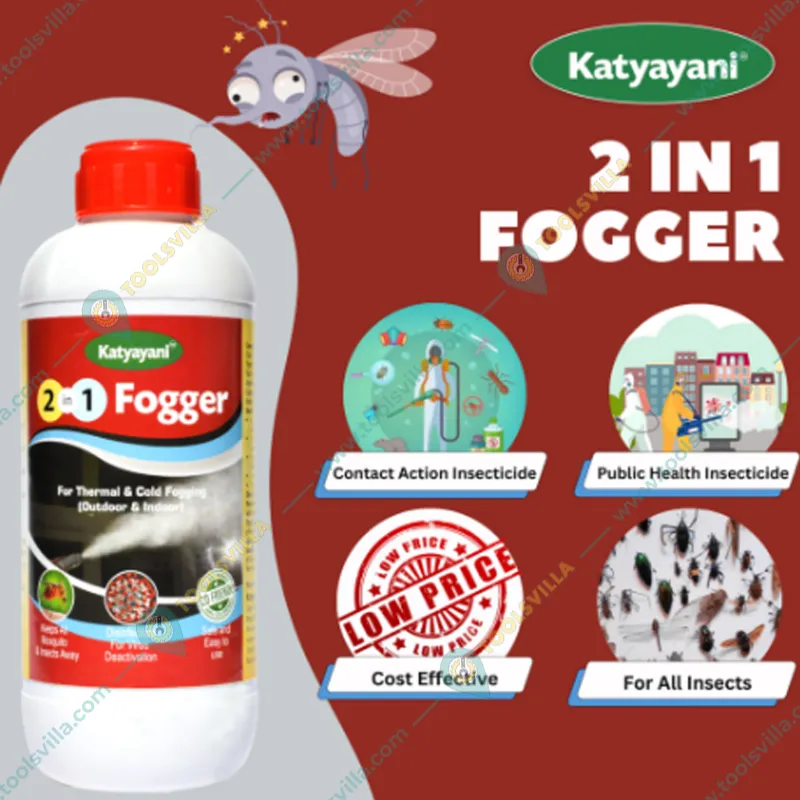 Katyayani 2 In 1 Fogger Insecticide and Disinfectant used for Cold Fogging & Thermal Fogging(Pack-1 liter)