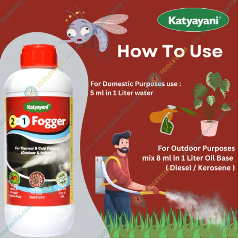 Katyayani 2 In 1 Fogger Insecticide and Disinfectant used for Cold Fogging & Thermal Fogging(Pack-1 liter)