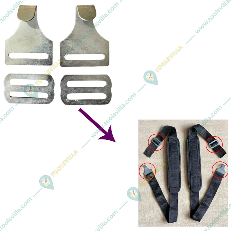 Heavy Duty 2 inch Mild Steel Buckle Set (Both Side Belt) for Battery Spayer(Pack-5 pieces)