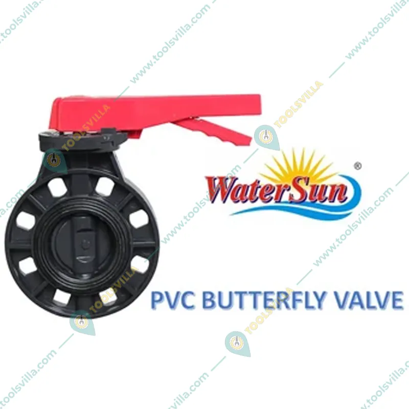 WaterSun 2 Inch PVC Butterfly Valve for Irrigation use,  water treatment, chemical processing