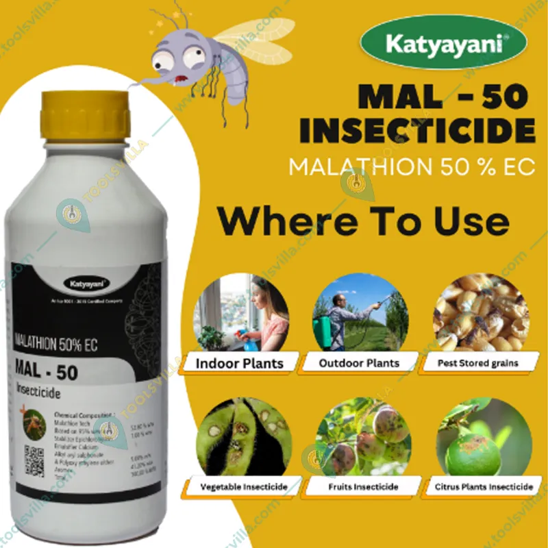Katyayani Malathion 50 % EC – MAL50 Insecticide  for Agriculture and Horticulture(Pack-2 liters)