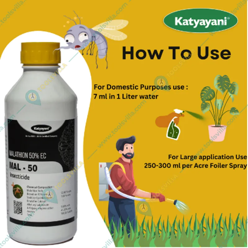 Katyayani Malathion 50 % EC – MAL50 Insecticide  for Agriculture and Horticulture(Pack-2 liters)