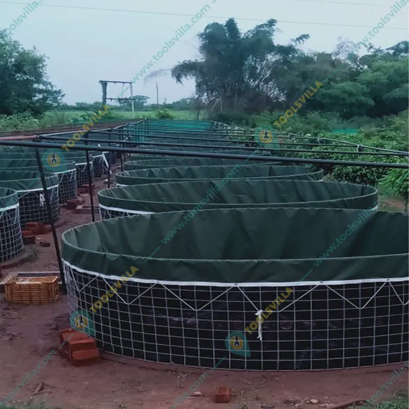 650 GSM Tarpaulin Sheet of 2 Diameter for Biofloc Tank with 4500L Capacity