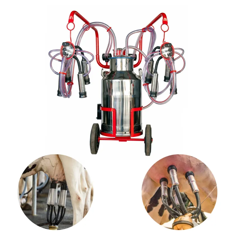 Single Bucket 1 HP Trolley Type Milking Machine With 40L Milking Tank
