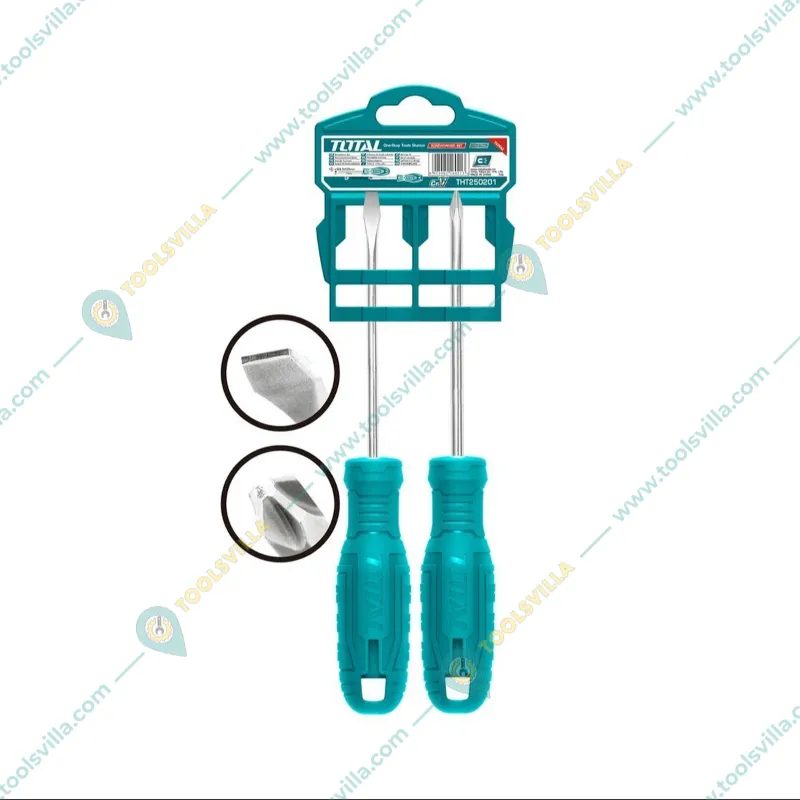 Total 2 piece SL6 & PH2 Screwdriver Set (THTDC250201) Pack of 5