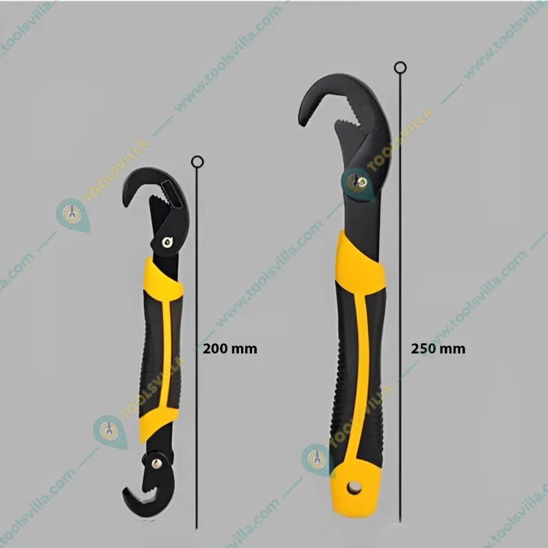 Premium Quality 9-32 mm Carbon Steel Polished Adjustable Wrench Set - 2 Pieces