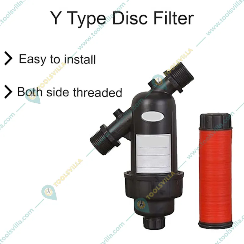Water Tank 1 inch Y-type Disc Filter Tap Mount Water Filter with 32 mm Thread (Pack Of 2)