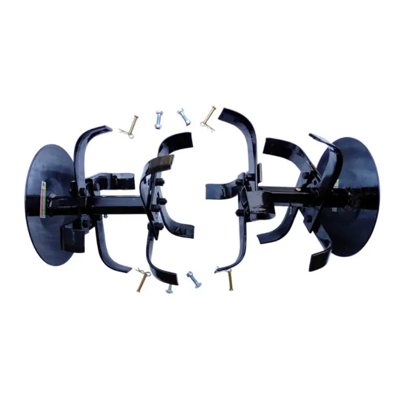Heavy Duty 2 Row Rotavator With 2 Shafts, 2 Side Disc, 16 Pieces Blades & Pins For 5 to 9 HP Diesel Power Tiller