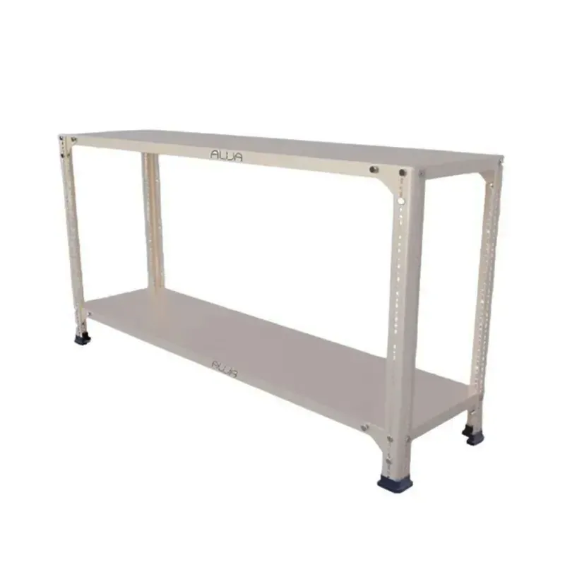 ALIJA 24 x 47 x 12 Inch 2 Shelves Multipurpose Storage Rack With Accessories(Color-Black,Gauge-24 Gauge Shelves & 18 Gauge Angle)