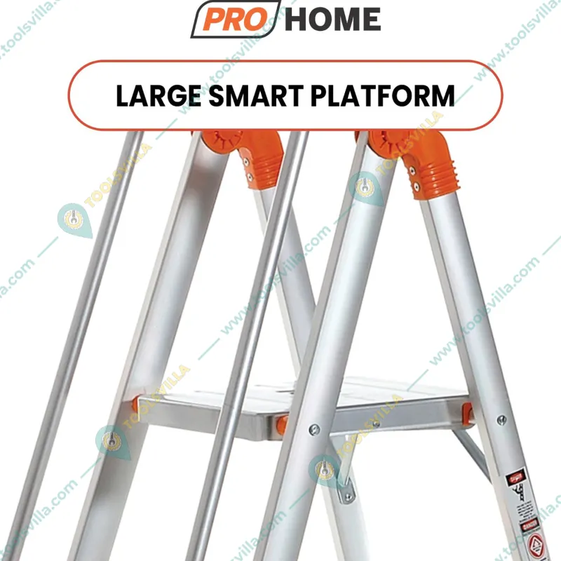 PROHOME 2 Step Foldable Aluminium Tool Tray Ladder for Home ( AQUA-LADD-02 APEX) 5-Year Warranty