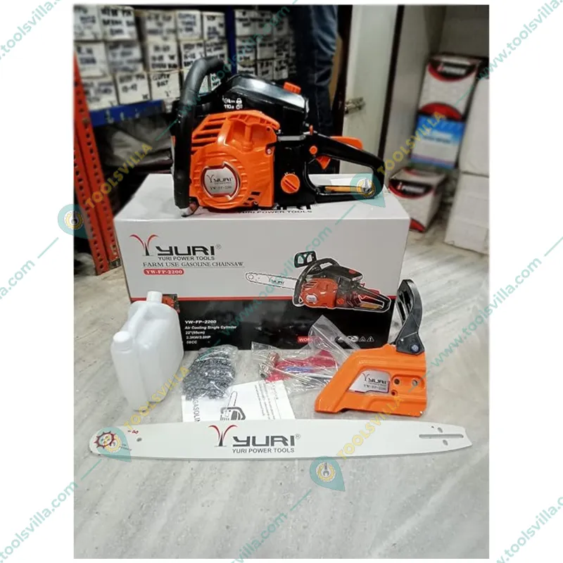 Yuri FORPARK 58-cc Petrol Chainsaw with 22 inch Guide Bar | Ideal for Landscaping, Wood Cutting, and Logging | FP-2200