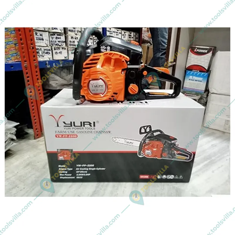 Yuri FORPARK 58-cc Petrol Chainsaw with 22 inch Guide Bar | Ideal for Landscaping, Wood Cutting, and Logging | FP-2200