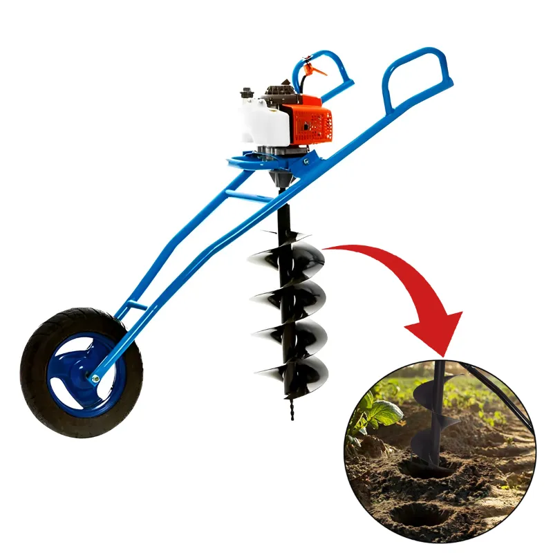 Really RAPL-HPA-6302, 2 Stroke Hand Push Earth Auger / Post hole digger Engine with 12 inch (30.48 cm) Bit