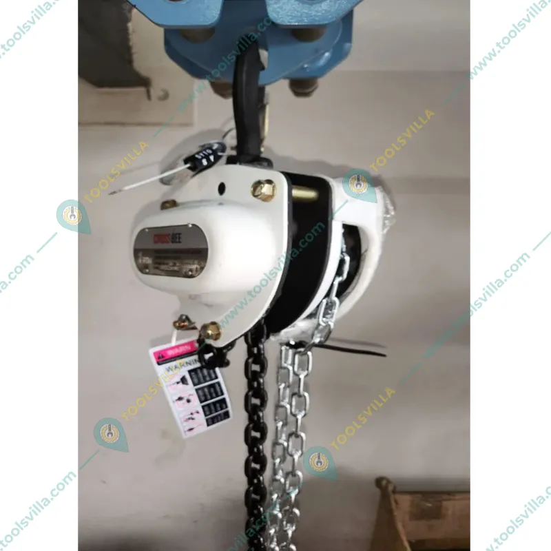 Crossbee 2 ton Chain Pulley Block- 9 Meter Lifting Height & 8 mm Load Chain- Single Fall (Warranty - 6 Months)