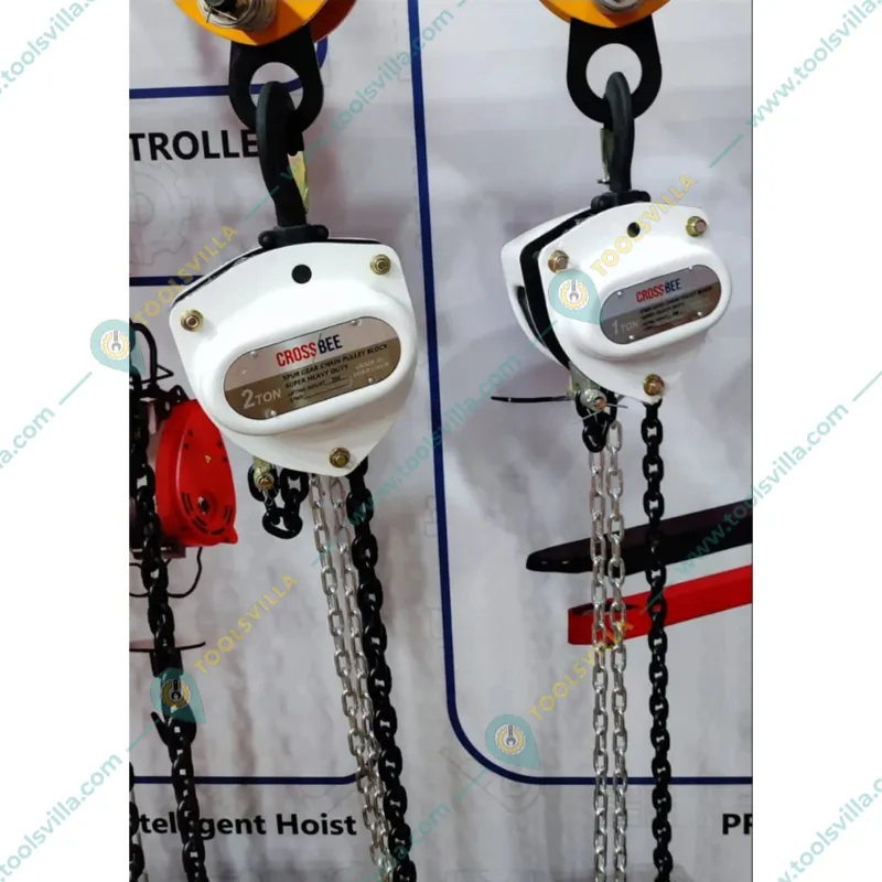 Crossbee 2 ton Chain Pulley Block- 9 Meter Lifting Height & 8 mm Load Chain- Single Fall (Warranty - 6 Months)