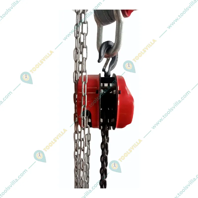 Power 1 Ton Chain Pulley Block, 3 meter Chain-3 m Standard Lift, 6 mm load chain-Single Fall