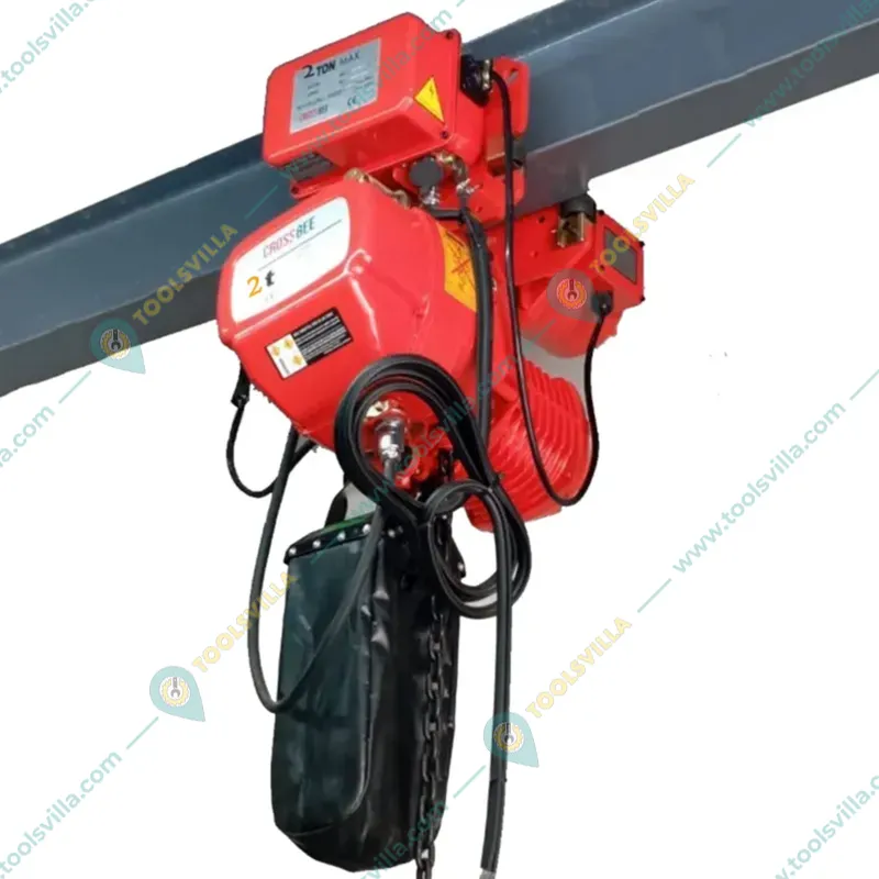 Crossbee 2 Ton 3 HP Electric Chain Hoist, 6 Meter x 10 mm Load Chain With Electric Trolley for Horizontal Movement