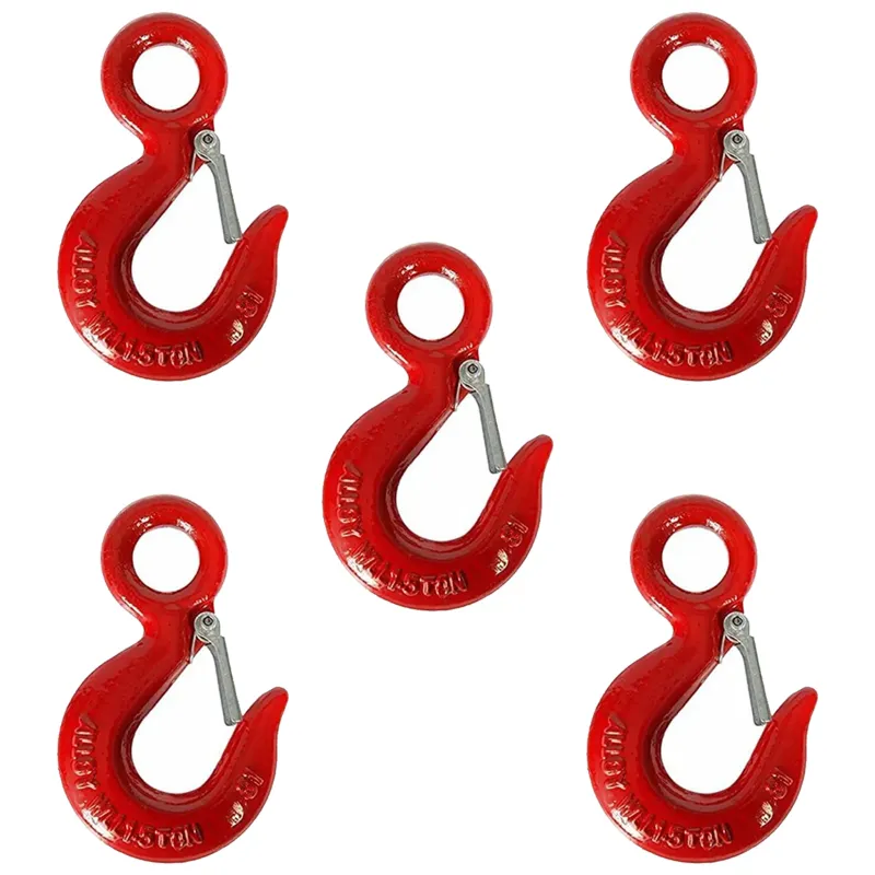 Heavy Duty 2 Ton Capacity Eye Hook with Latch - Pack of 5 Pcs 	