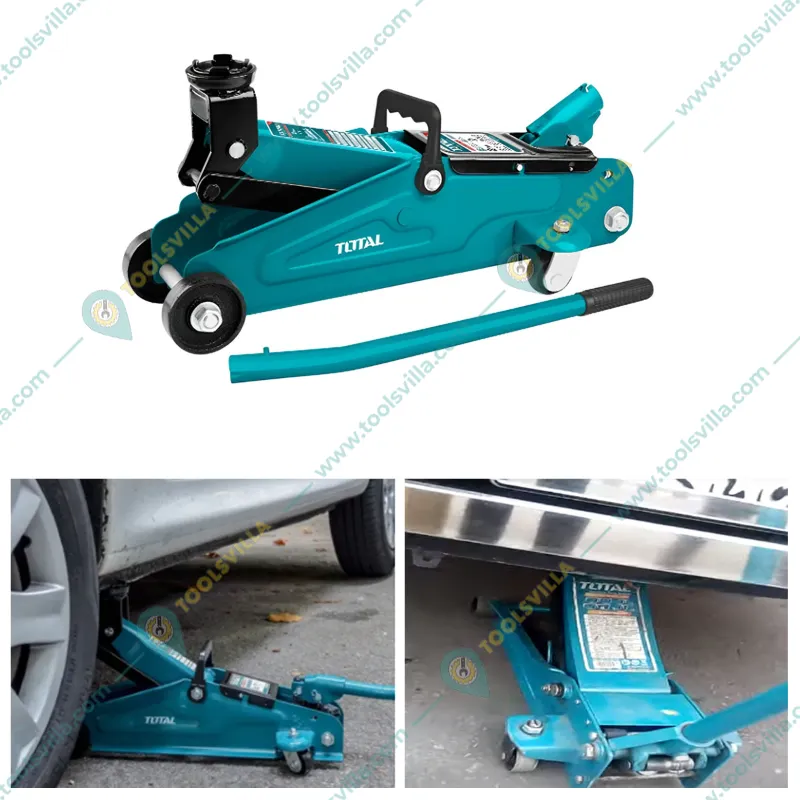 Total 2 Ton Hydraulic Floor Jack, 340 mm Maximum Lifting Height For Hatchback Cars, Sedan, Small Taxi (THT10821)