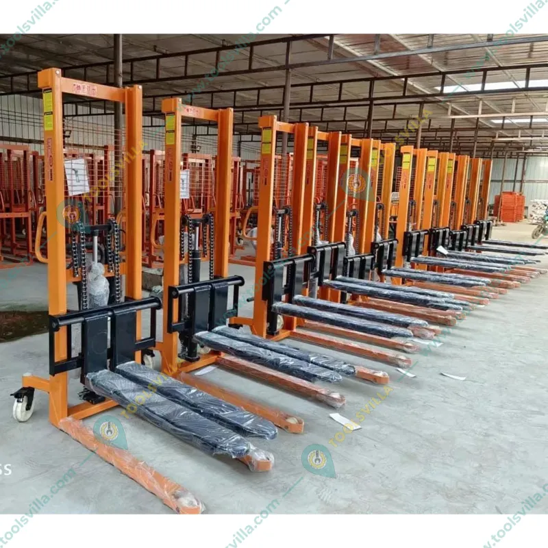 HT 2 Ton Hand & Foot Operated Manual Hydraulic Stacker With 1600 mm Maximum Lifting Height, Fork Size- (L x W) : 900 x 740 mm