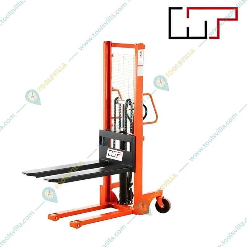 HT 2 Ton Hand & Foot Operated Manual Hydraulic Stacker With 1600 mm Maximum Lifting Height, Fork Size- (L x W) : 900 x 740 mm