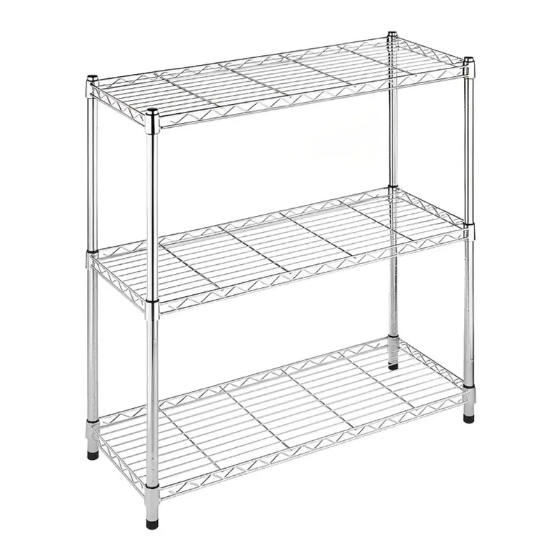 Rackwell 36X15X30 Inches 3 Shelves Stainless Steel Boltless Rack For Multipurpose Uses