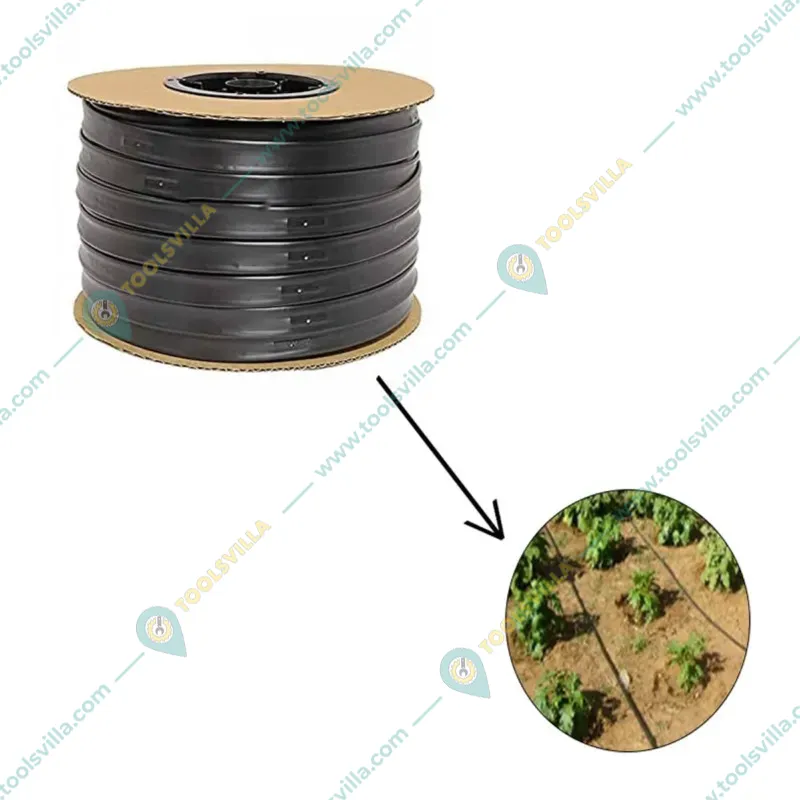 Vina 3000 feet Flat Inline Drip Pipe 16mm, 40cm Hole Spacing with 0.4mm Wall Thickness and 4LPM Water Discharge