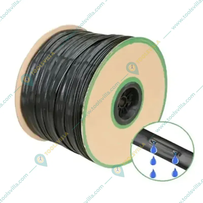 Vina 3000 feet Flat Inline Drip Pipe | 16 mm, 30 cm Hole Spacing with 0.35 mm Wall Thickness and 4 LPH Discharge Rate