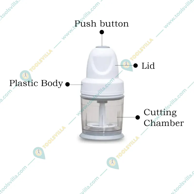 Premium Quality 300W Electric Vegetable Chopper with 2 SS Blade Attachment